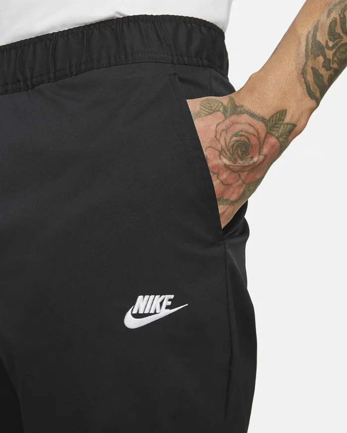 Men Nike Trousers And Tights Club Blackwhite