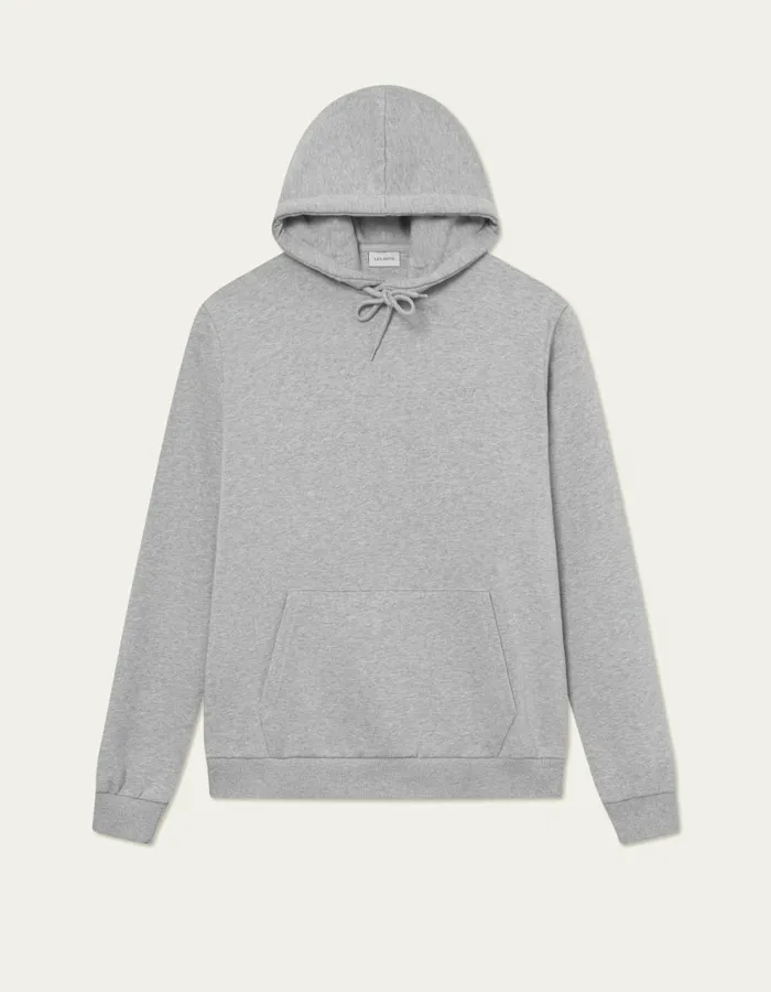 Men Norregaard Tonal Hoodie 8211 Grey Melange Les Deux HoodiesSweatshirts