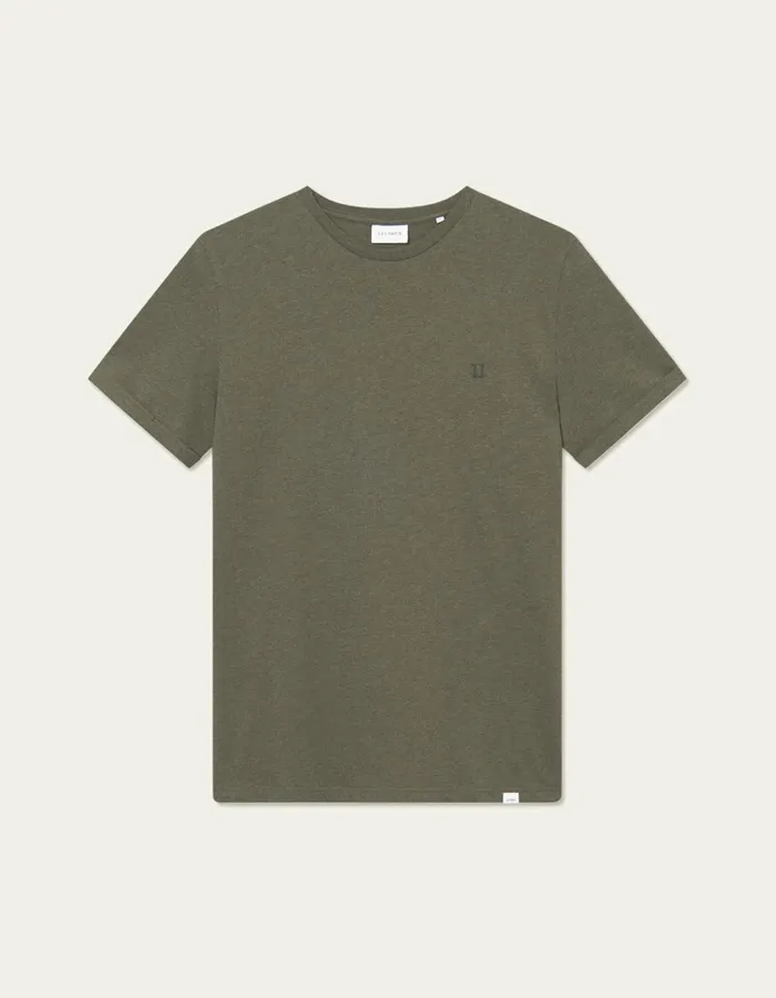 Men Norregaard Tonal TShirt 8211 Forest Green Melange Les Deux Tshirts