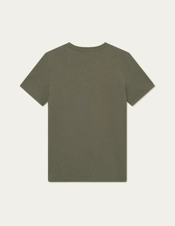 Men Norregaard Tonal TShirt 8211 Forest Green Melange Les Deux Tshirts