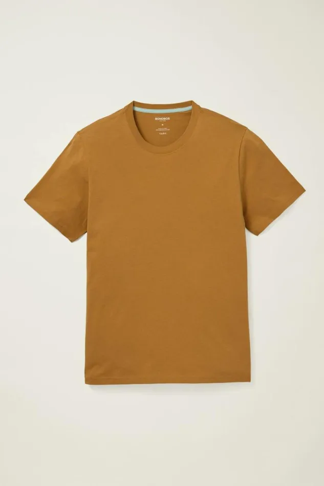 Men Organic Cotton Tee Medium Brown Bonobos Short Sleeve Tees