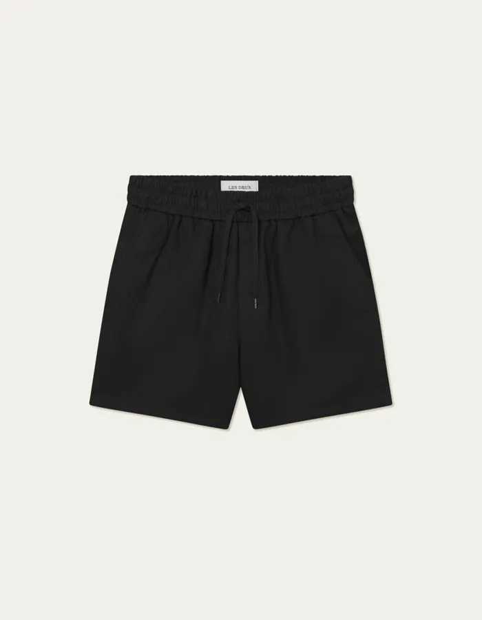 Men Otto Linen Shorts 8211 BlackBlack Les Deux Shorts