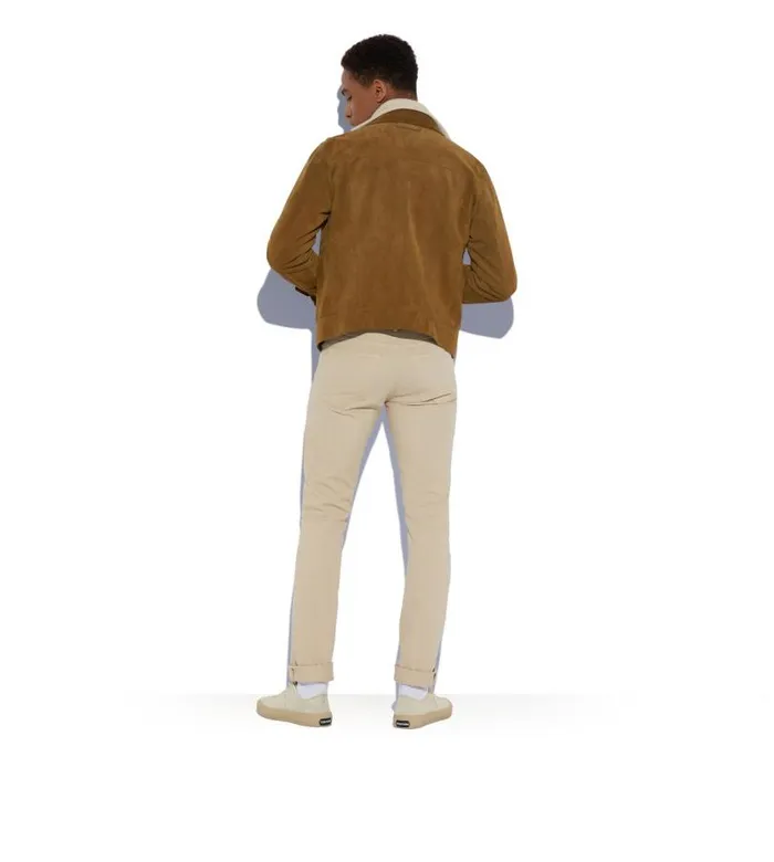 Men Outerwear Tom Ford Buttery Suede Western Blouson Dark Sand