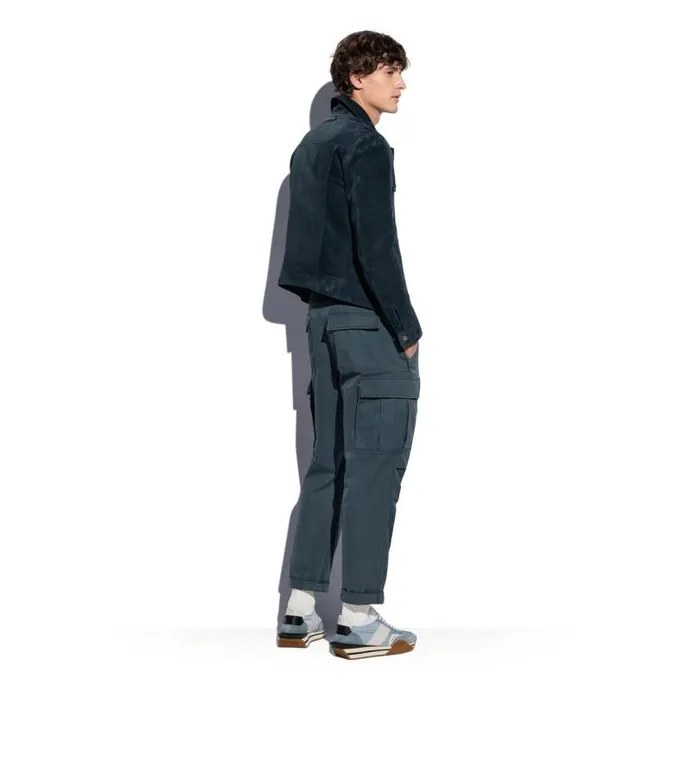 Men Outerwear Tom Ford Cashmere Suede Western Jacket Petrol
