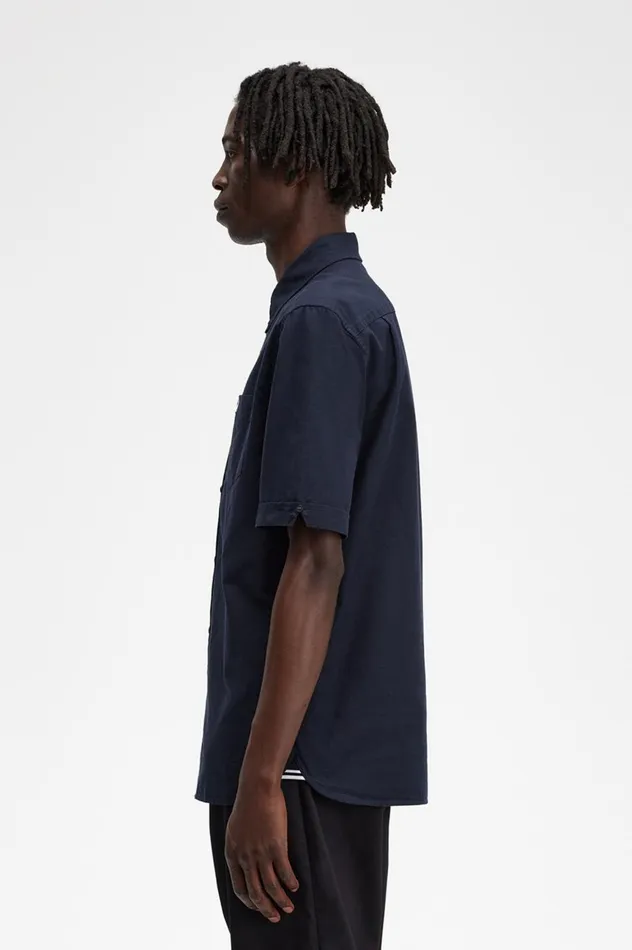 Men Oxford Shirt Navy Fred Perry Shirts