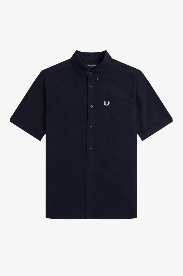 Men Oxford Shirt Navy Fred Perry Shirts