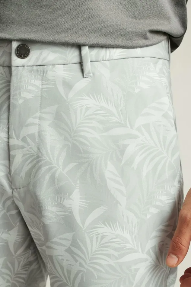 Men Performance Link Shorts Breezy Leaves Grey Print Bonobos Casual Shorts