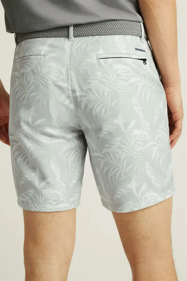 Men Performance Link Shorts Breezy Leaves Grey Print Bonobos Casual Shorts