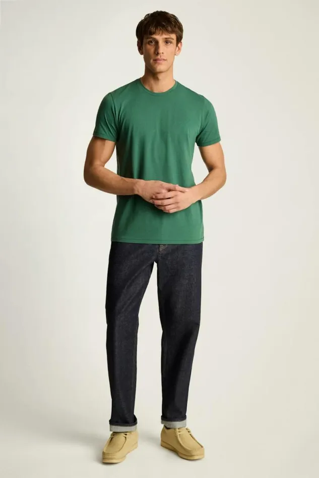 Men Pima Performance Tee Medium Green Bonobos Short Sleeve Tees