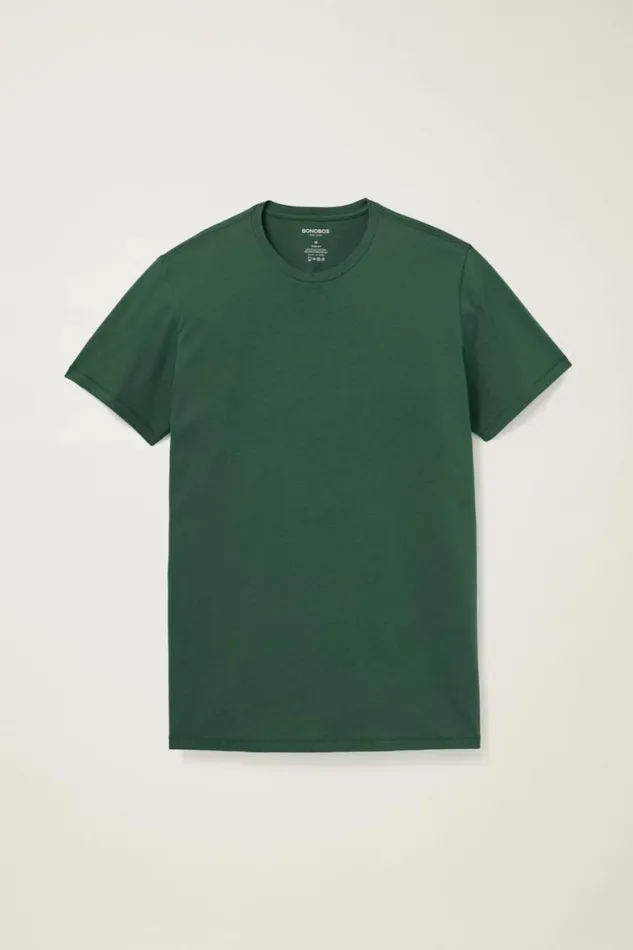 Men Pima Performance Tee Medium Green Bonobos Short Sleeve Tees