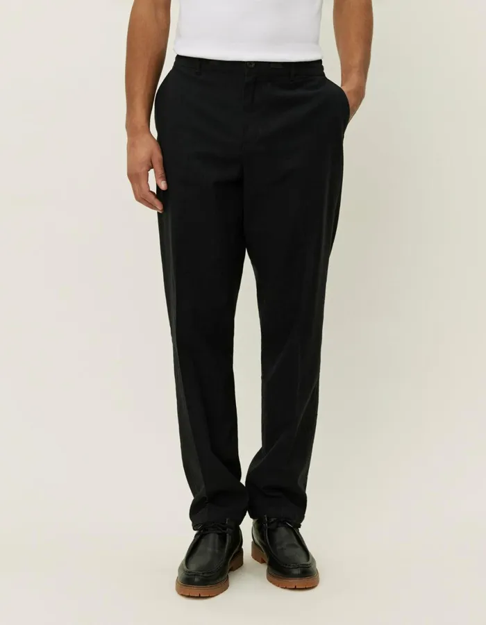 Men Pino CottonLinen Pants 8211 BlackBlack Les Deux Pants