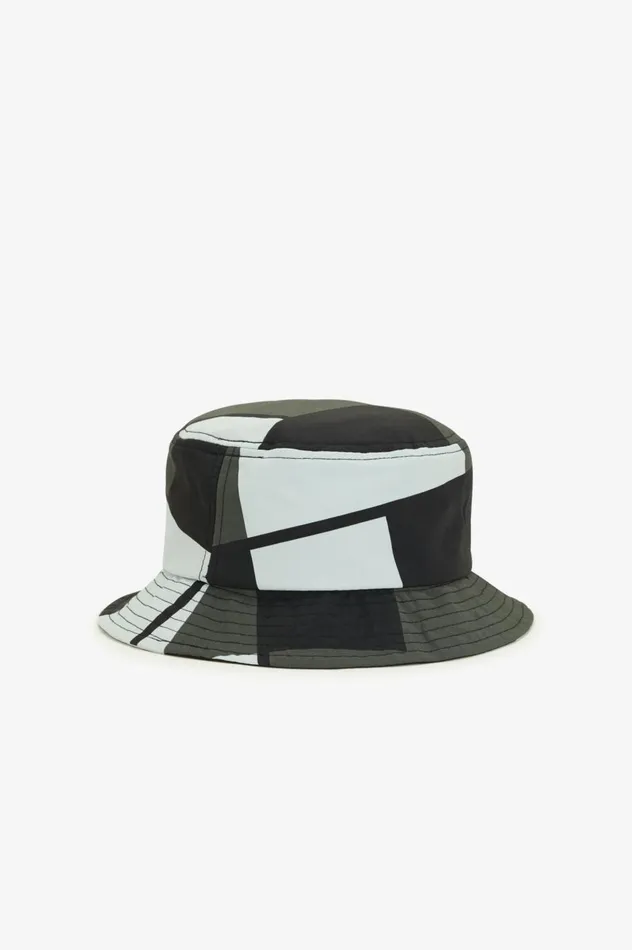 Men Pixel Print Bucket Hat Light Icefield Greenblack Fred Perry Accessories