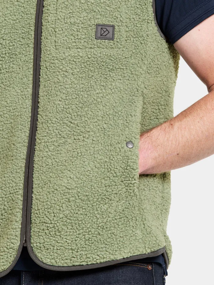 Men Pollux Vest Light Moss Didriksons Vests