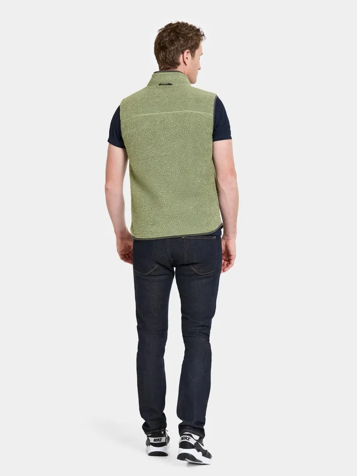 Men Pollux Vest Light Moss Didriksons Vests