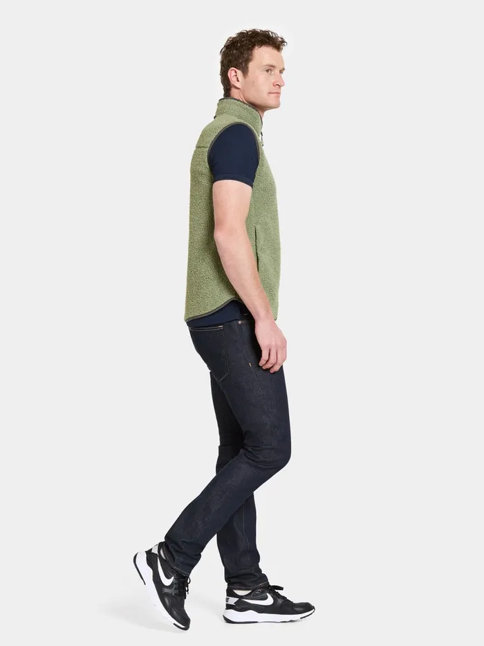 Men Pollux Vest Light Moss Didriksons Vests