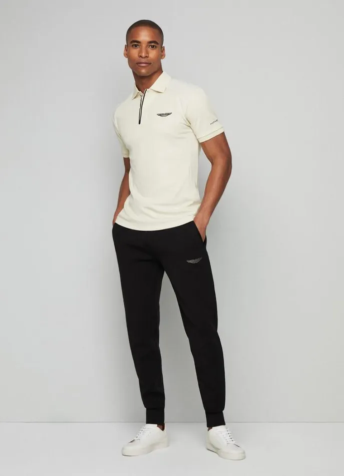 Men Polo Shirts Hackett London Aston Martin Slim Fit Polo Bone