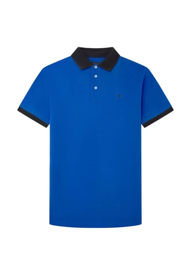 Men Polo Shirts Hackett London Classic Fit Piqu Polo Cobalt