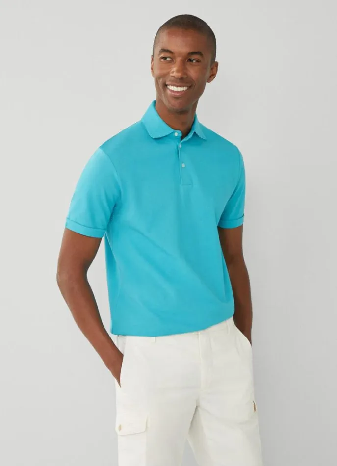 Men Polo Shirts Hackett London Classic Fit Piqu Polo Peacock