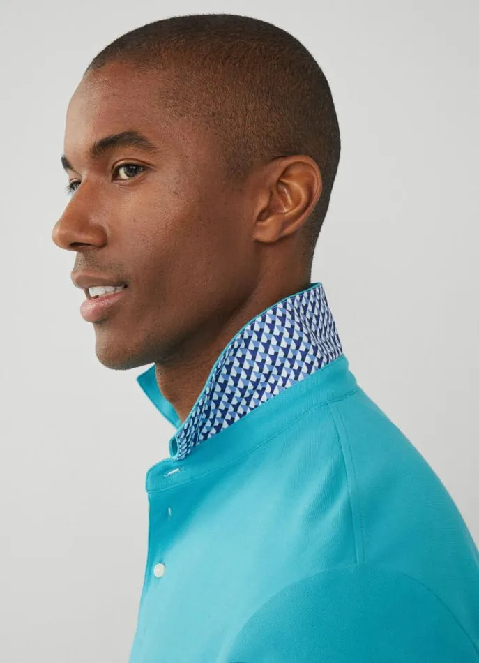 Men Polo Shirts Hackett London Classic Fit Piqu Polo Peacock