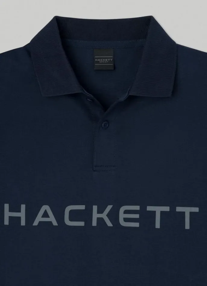 Men Polo Shirts Hackett London Slim Fit Stretch Polo Shirt Navygrey