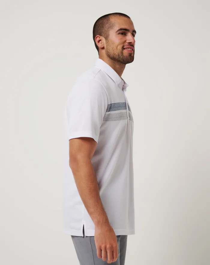 Men Polos TravisMathew LOS ANGELES ANGELS TOP RECRUIT POLO White