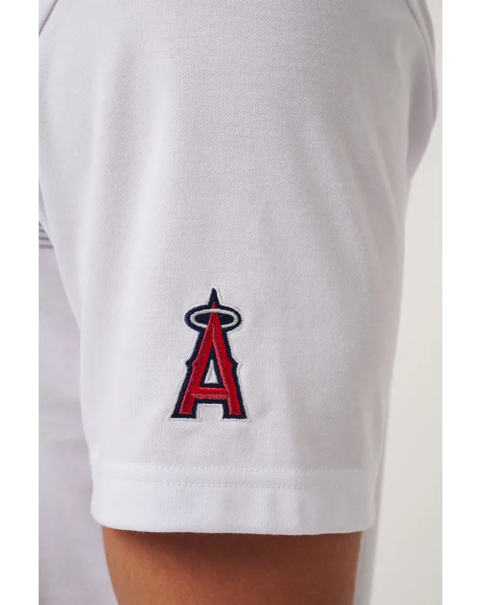 Men Polos TravisMathew LOS ANGELES ANGELS TOP RECRUIT POLO White