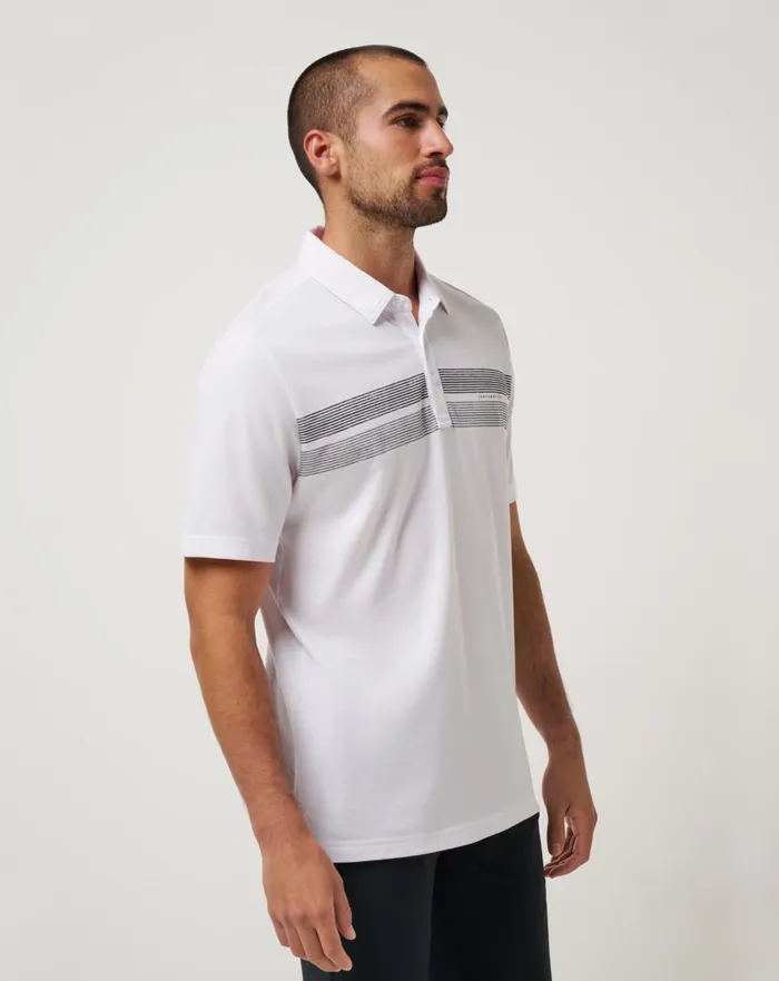 Men Polos TravisMathew PITTSBURGH PIRATES TOP RECRUIT POLO White