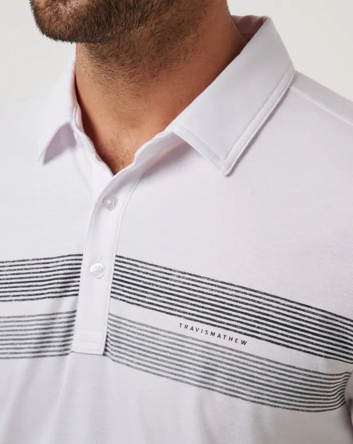 Men Polos TravisMathew PITTSBURGH PIRATES TOP RECRUIT POLO White