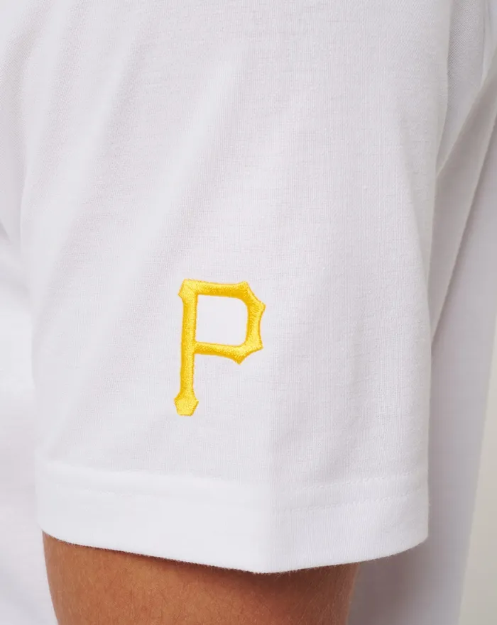 Men Polos TravisMathew PITTSBURGH PIRATES TOP RECRUIT POLO White