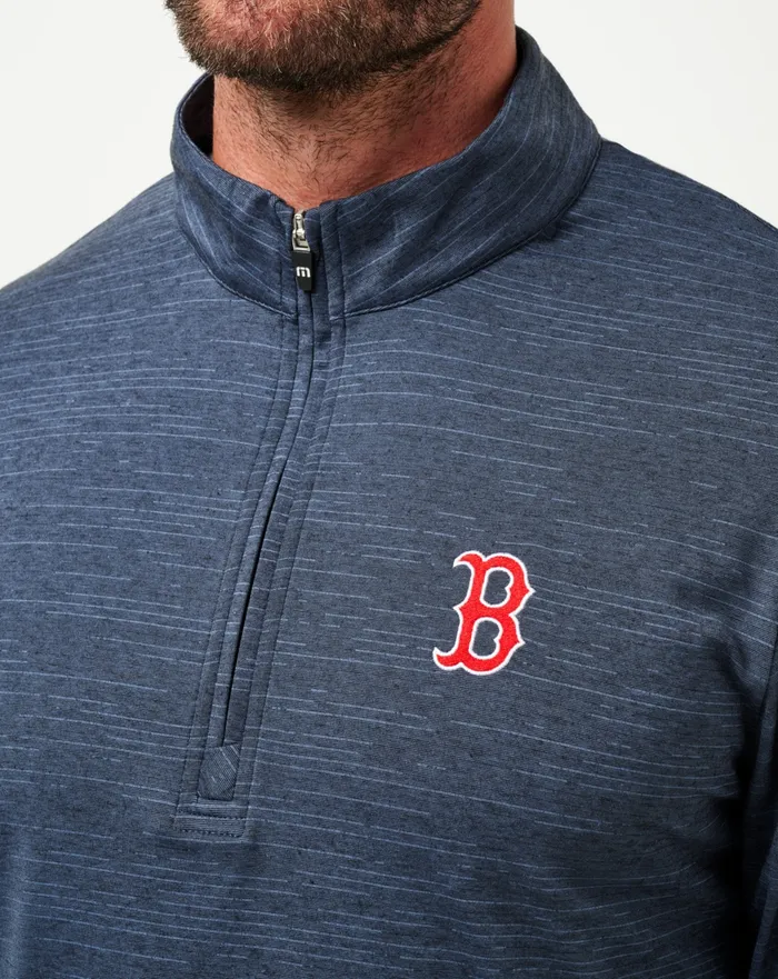 Men Quarter Zips TravisMathew BOSTON RED SOX THE HEATER QUARTER ZIP Vintage Indigoblack Men Quarter Zips TravisMathew BOSTON RED SOX THE HEATER QUARTER ZIP Vintage Indigoblack