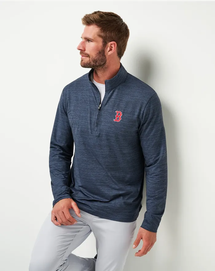 Men Quarter Zips TravisMathew BOSTON RED SOX THE HEATER QUARTER ZIP Vintage Indigoblack Men Quarter Zips TravisMathew BOSTON RED SOX THE HEATER QUARTER ZIP Vintage Indigoblack