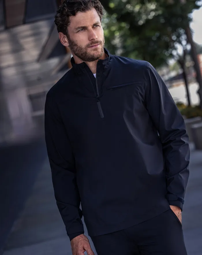 Men Quarter Zips TravisMathew ON COURSE JACKET Black