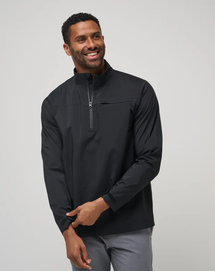 Men Quarter Zips TravisMathew ON COURSE JACKET Black