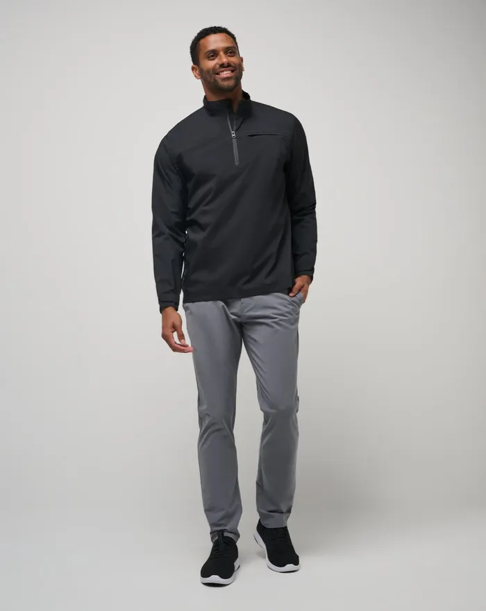 Men Quarter Zips TravisMathew ON COURSE JACKET Black