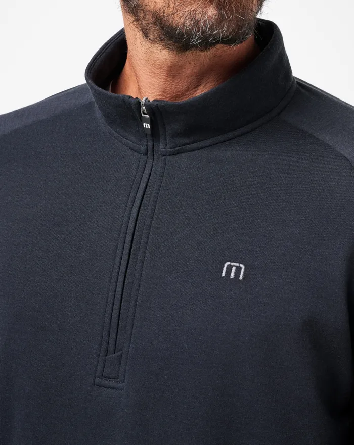 Men Quarter Zips TravisMathew UPGRADED QUARTER ZIP Black