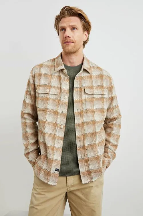 Men Rails Jackets and Coats Berkshire Shirt Jacket Sienna Sunset