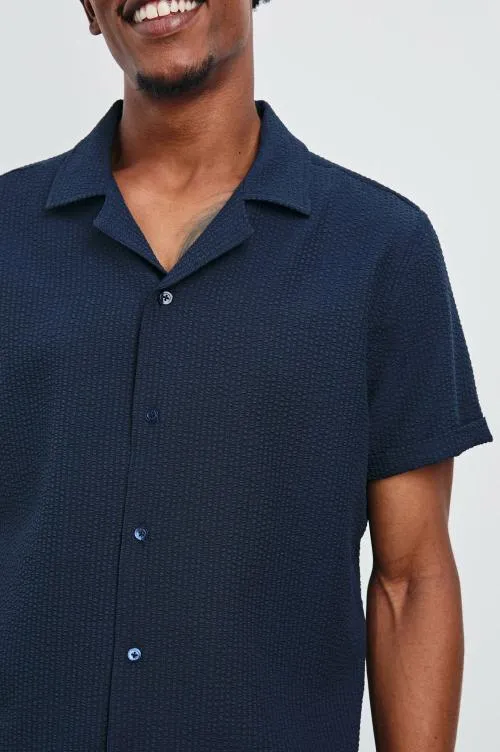 Men Rails Shirts Amalfi Shirt Navy Seersucker Men Rails Shirts Amalfi Shirt Navy Seersucker