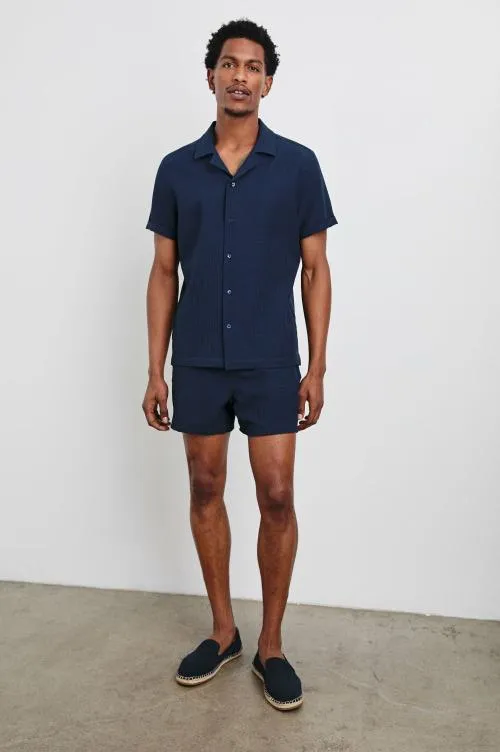 Men Rails Shirts Amalfi Shirt Navy Seersucker Men Rails Shirts Amalfi Shirt Navy Seersucker