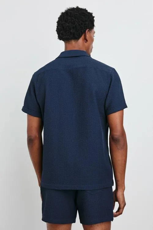 Men Rails Shirts Amalfi Shirt Navy Seersucker Men Rails Shirts Amalfi Shirt Navy Seersucker