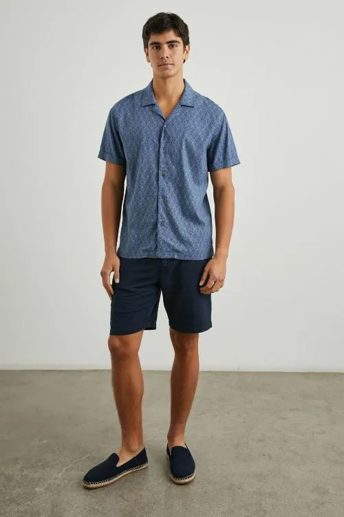 Men Rails Shirts Atlas Shirt Deco Wave Navy