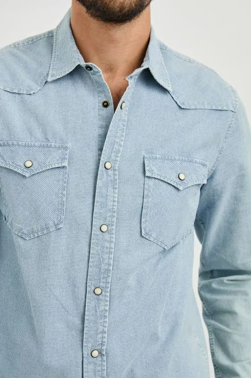 Men Rails Shirts Roy Shirt Sunfaded Indigo Men Rails Shirts Roy Shirt Sunfaded Indigo