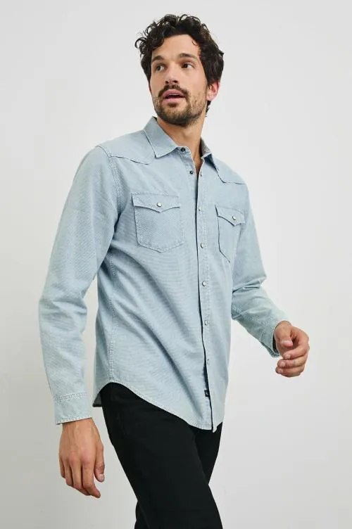 Men Rails Shirts Roy Shirt Sunfaded Indigo Men Rails Shirts Roy Shirt Sunfaded Indigo