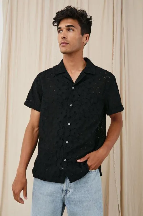Men Rails Shirts Tyler Shirt Black Floral