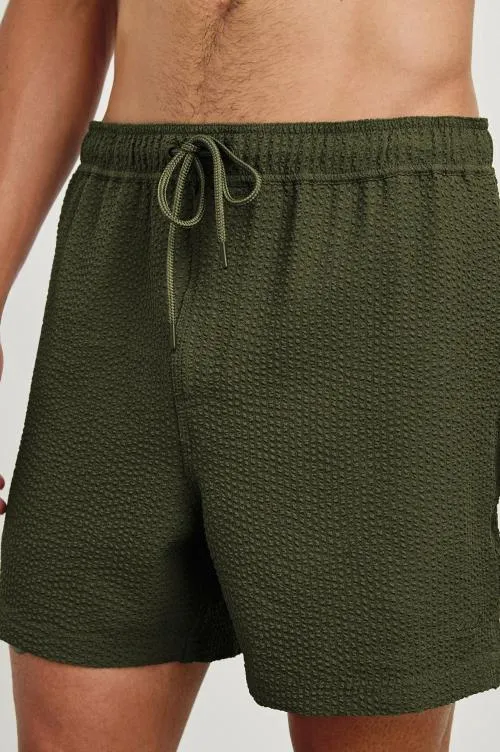 Men Rails Shorts and Swim La Brea Swim Short Olive Seersucker Men Rails Shorts and Swim La Brea Swim Short Olive Seersucker