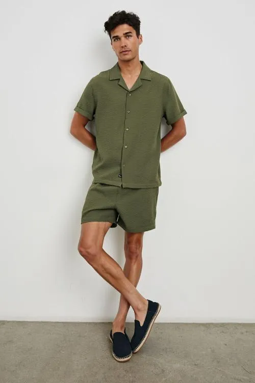 Men Rails Shorts and Swim La Brea Swim Short Olive Seersucker Men Rails Shorts and Swim La Brea Swim Short Olive Seersucker