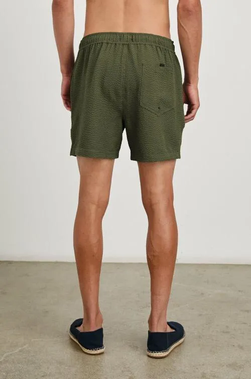 Men Rails Shorts and Swim La Brea Swim Short Olive Seersucker Men Rails Shorts and Swim La Brea Swim Short Olive Seersucker