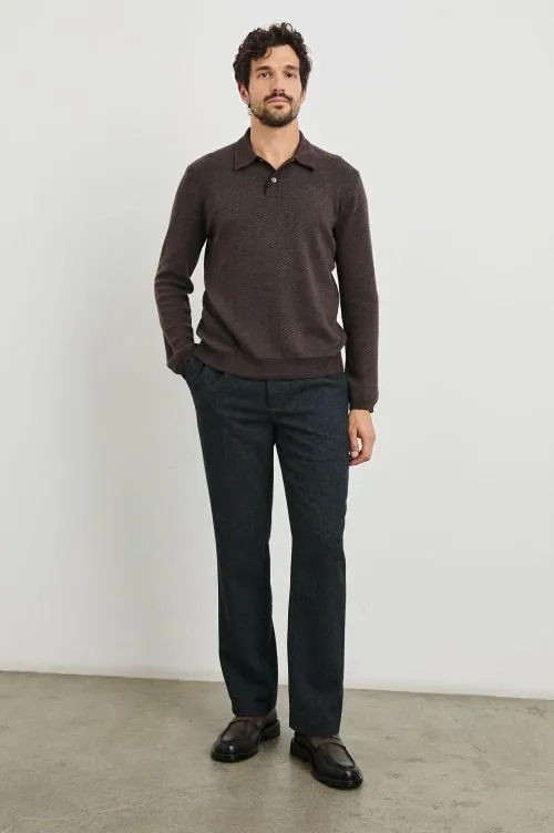Men Rails Sweaters Herrington Sweater Brown Herringbone Melange Men Rails Sweaters Herrington Sweater Brown Herringbone Melange