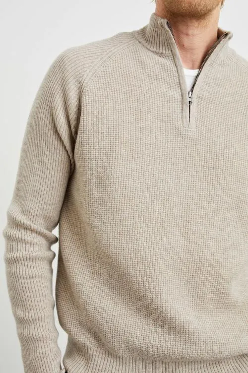Men Rails Sweaters Stark Quarter Zip Oat Melange Men Rails Sweaters Stark Quarter Zip Oat Melange