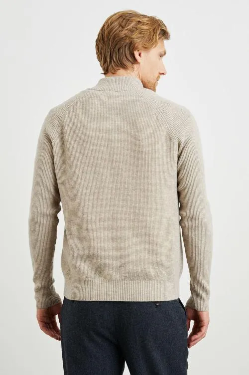 Men Rails Sweaters Stark Quarter Zip Oat Melange Men Rails Sweaters Stark Quarter Zip Oat Melange