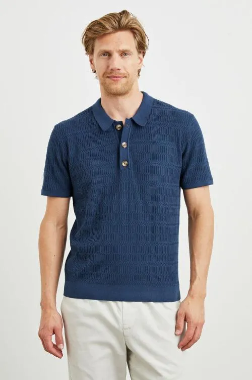 Men Rails TShirts and Polos Nathan Polo Shirt Peterson Blue